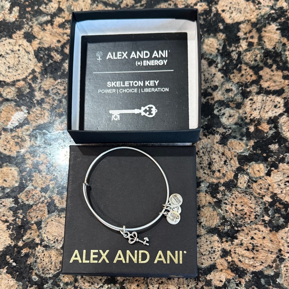 Alex and Ani Silver Skeleton Key Bracelet